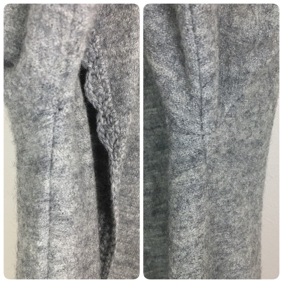 Silk club gray wool embroidered midi duster - Picture 5 of 9